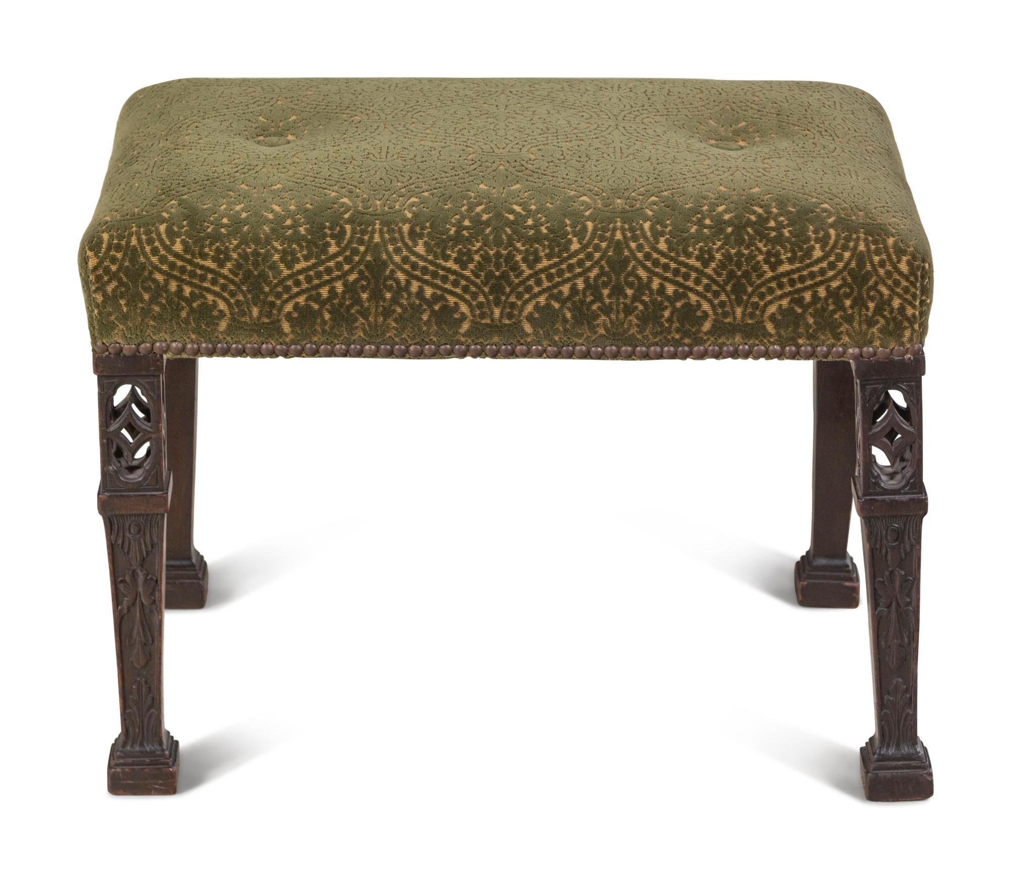 A George III Pierce Carved Walnut Stool