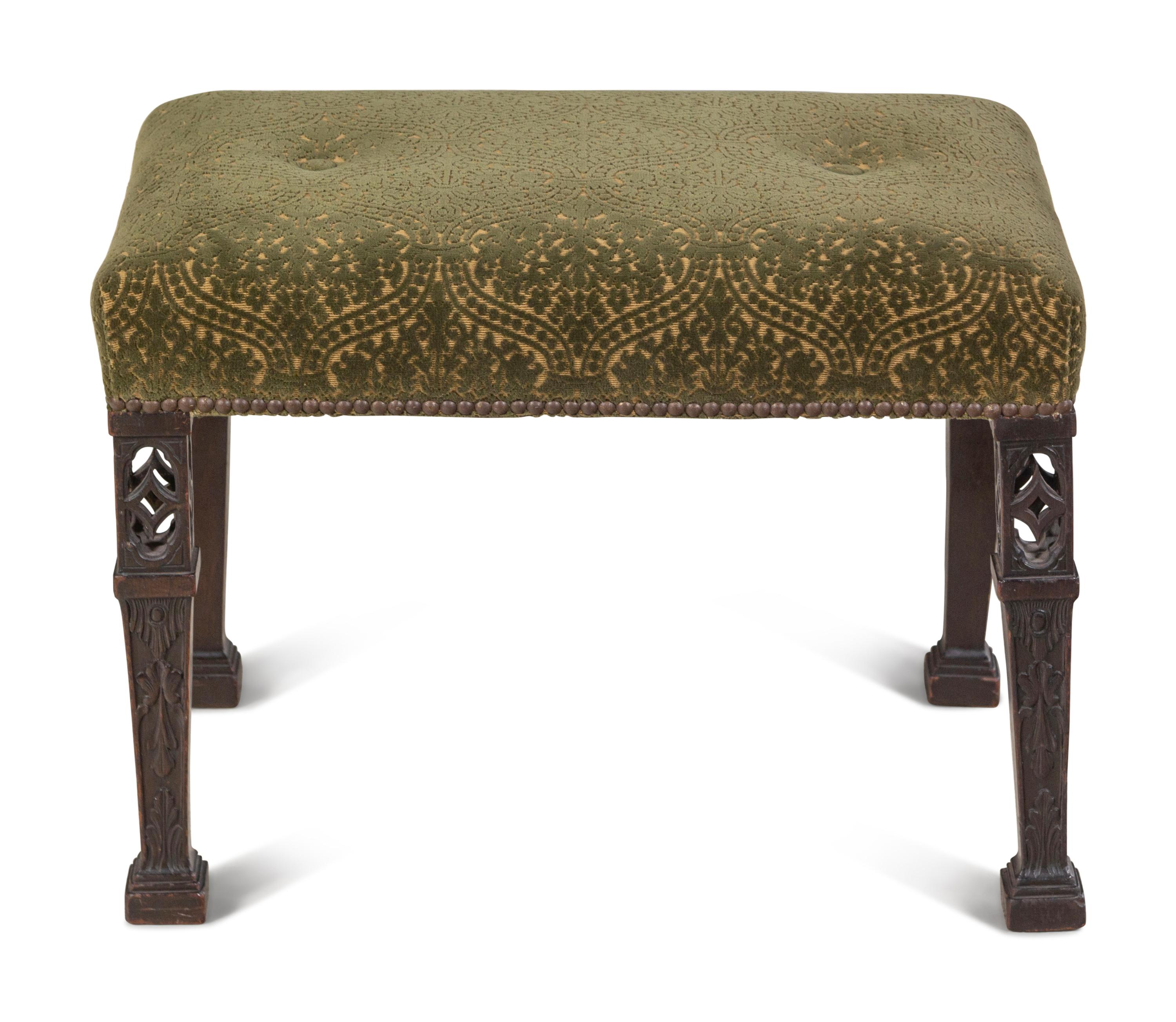 A George III Pierce Carved Walnut Stool