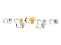 Seven Pairs of Hermes Enamel Ear Clips