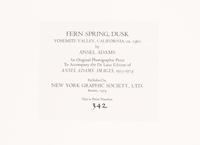 [ARTISTS BOOK]. ADAMS, Ansel (1902-1984). Images 1923-1974 . Boston: New York Graphic Society, 1974.