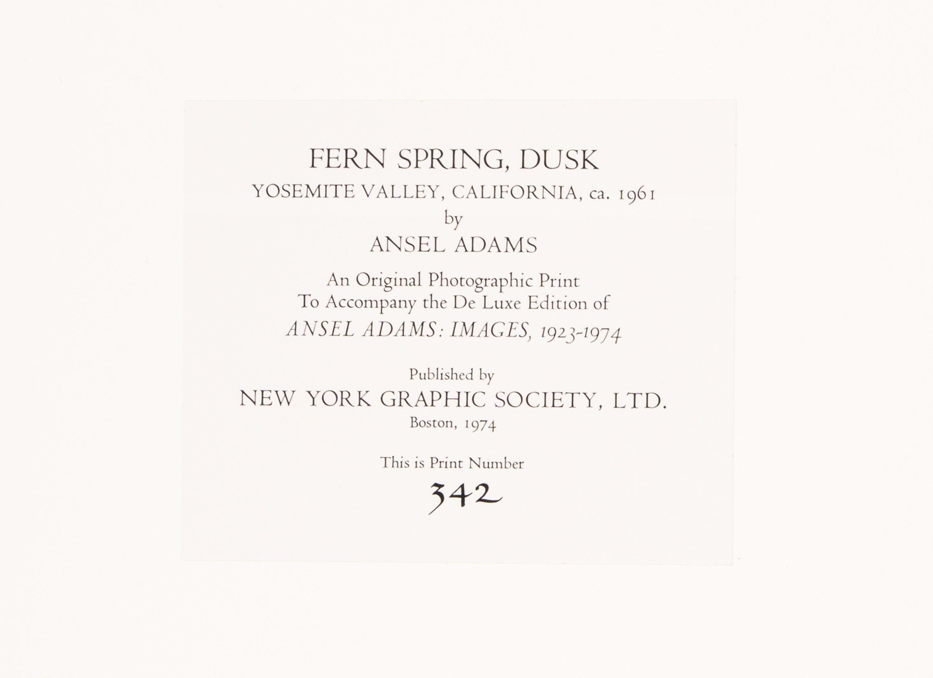 [ARTISTS BOOK]. ADAMS, Ansel (1902-1984). Images 1923-1974 . Boston: New York Graphic Society, 1974.