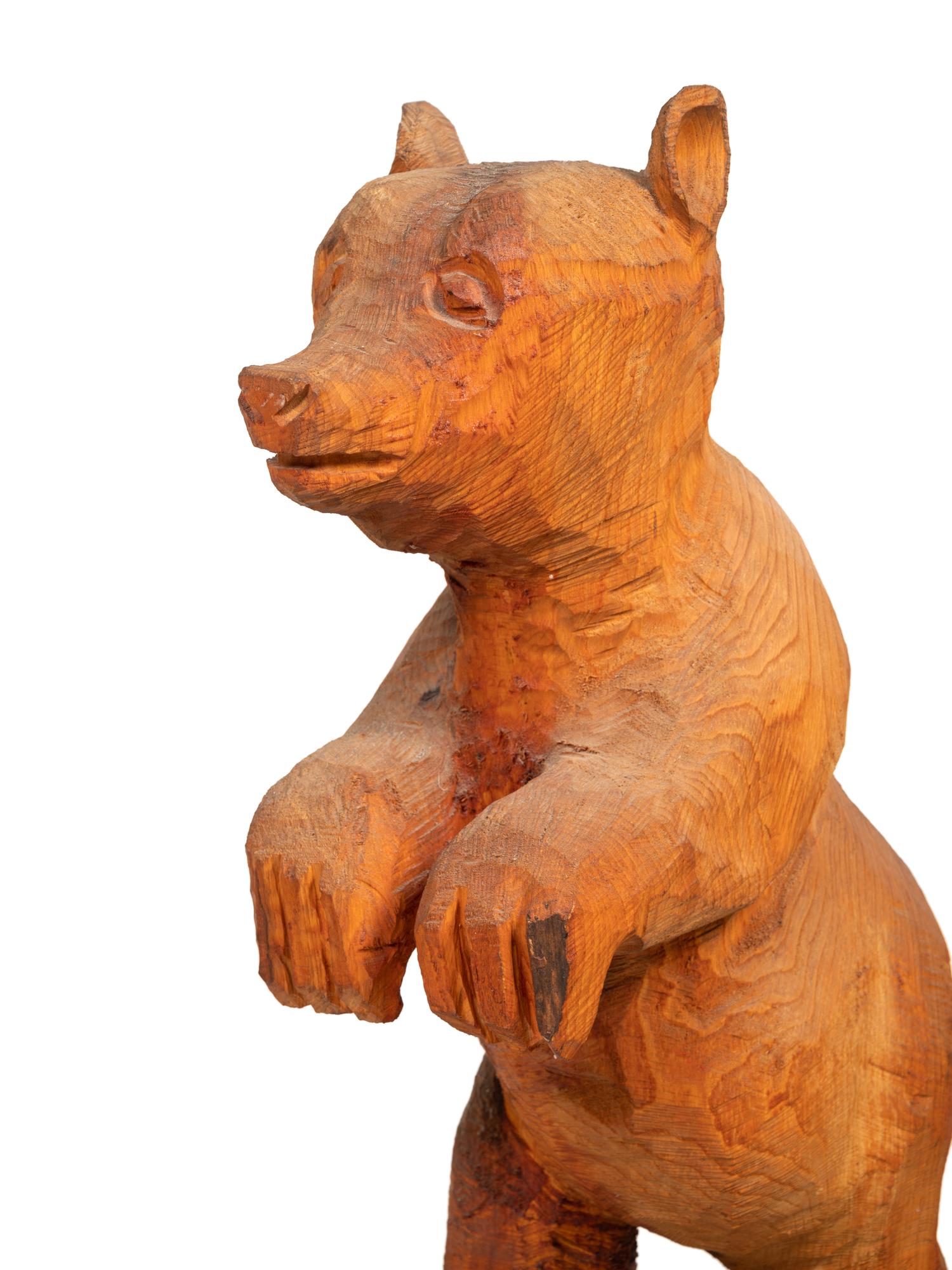 Two Carved Wood Animals by Don Colp (American, b. 1932)