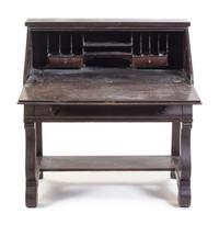An American Empire Mahogany Slant Front Desk Height 40 1/4 x width 38 x depth 18 1/2 inches. — 19TH CENTURY