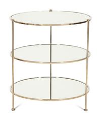 A Contemporary Mirrored Three-Tier Table