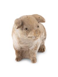 A Chalkware Pig Figure