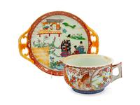 Two Japanese Polychrome Porcelain Articles — LATE 19TH/EARLY 20TH CENTURY