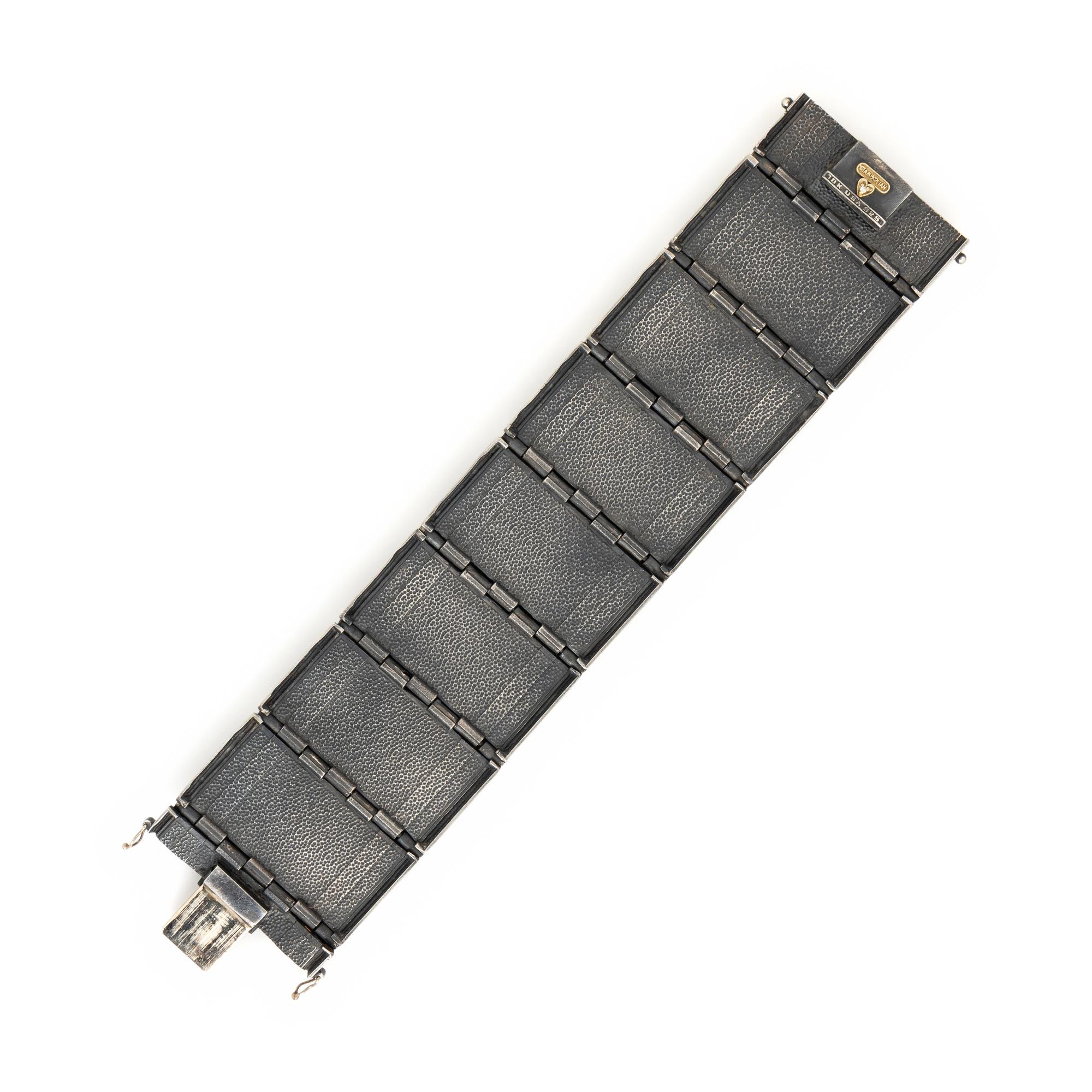 Stambolian, Sterling Silver and Yellow Gold Bracelet and Ring
