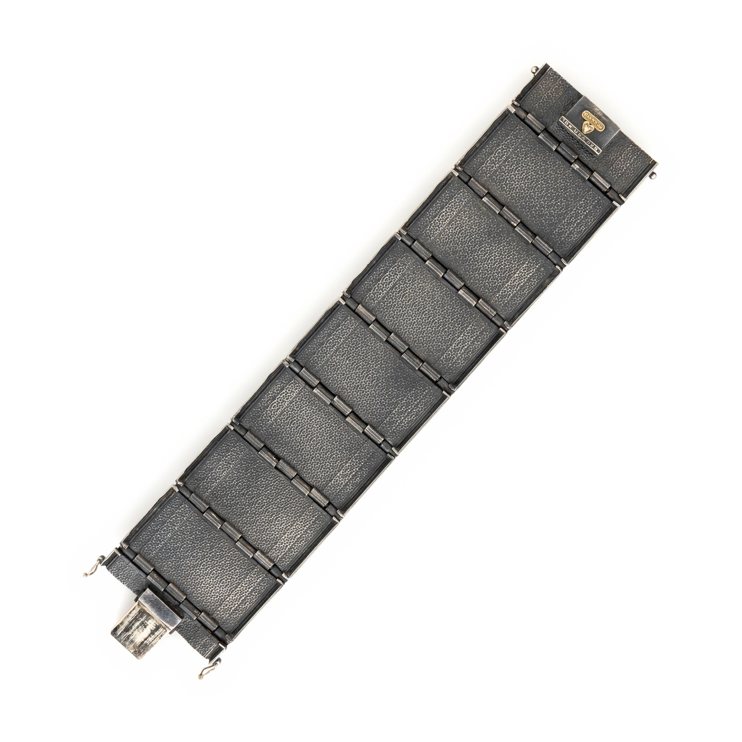 Stambolian, Sterling Silver and Yellow Gold Bracelet and Ring