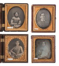 [EARLY PHOTOGRAPHY]. 19 sixth plate daguerreotypes of women incl. COLLINS example