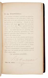 [CORCORAN, William Wilson (1798-1888)]. A Grandfather’s Legacy; containing a Sketch of his Life. Washington, D. C.: Henry Polkinhorn, 1879.