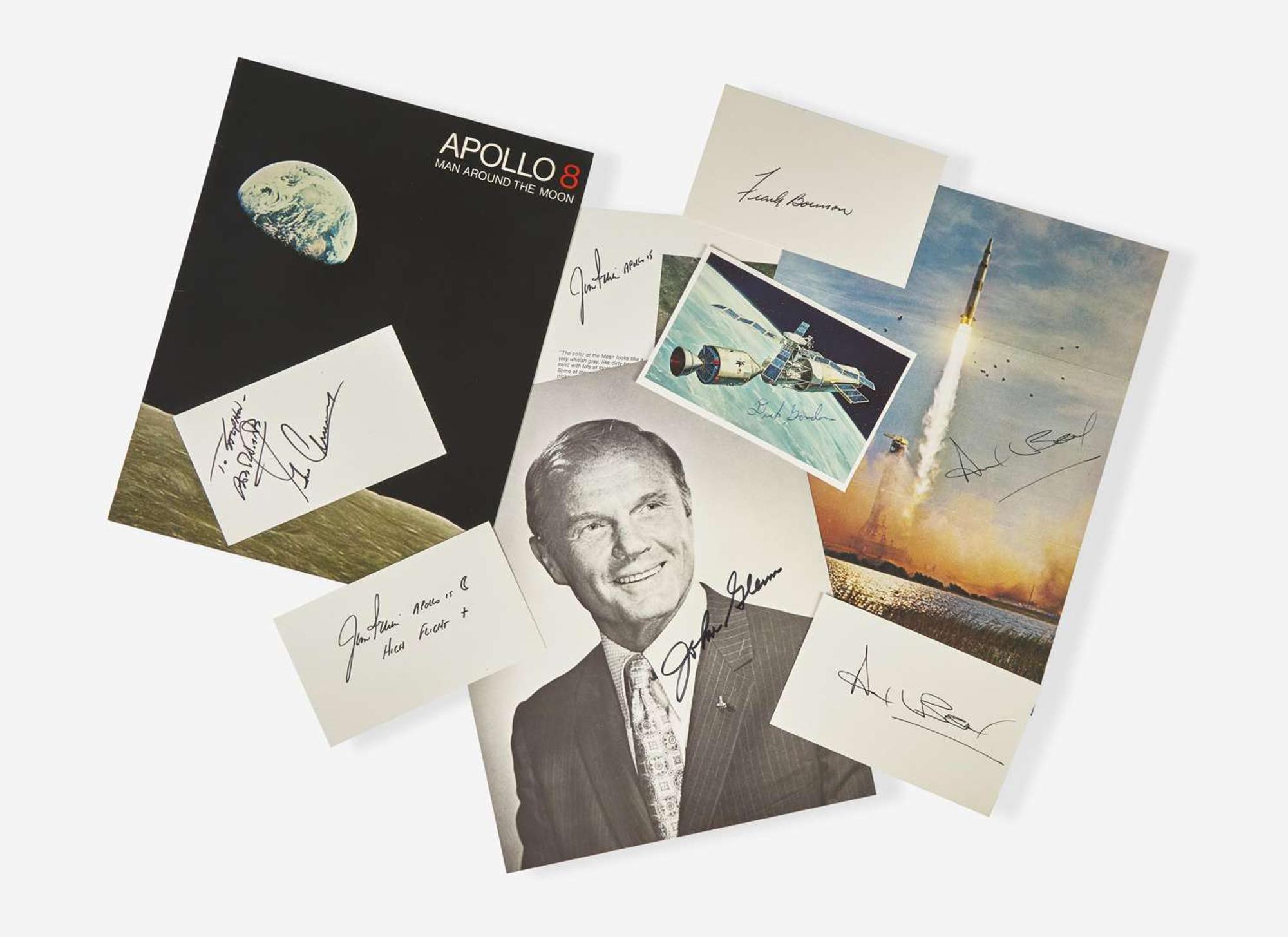 [Travel & Exploration] Cernan, Gene, and Frank Borman, and John Glenn, et al.: Group of 8 Astronaut Autographs
