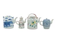 Four Chinese Porcelain Teapots