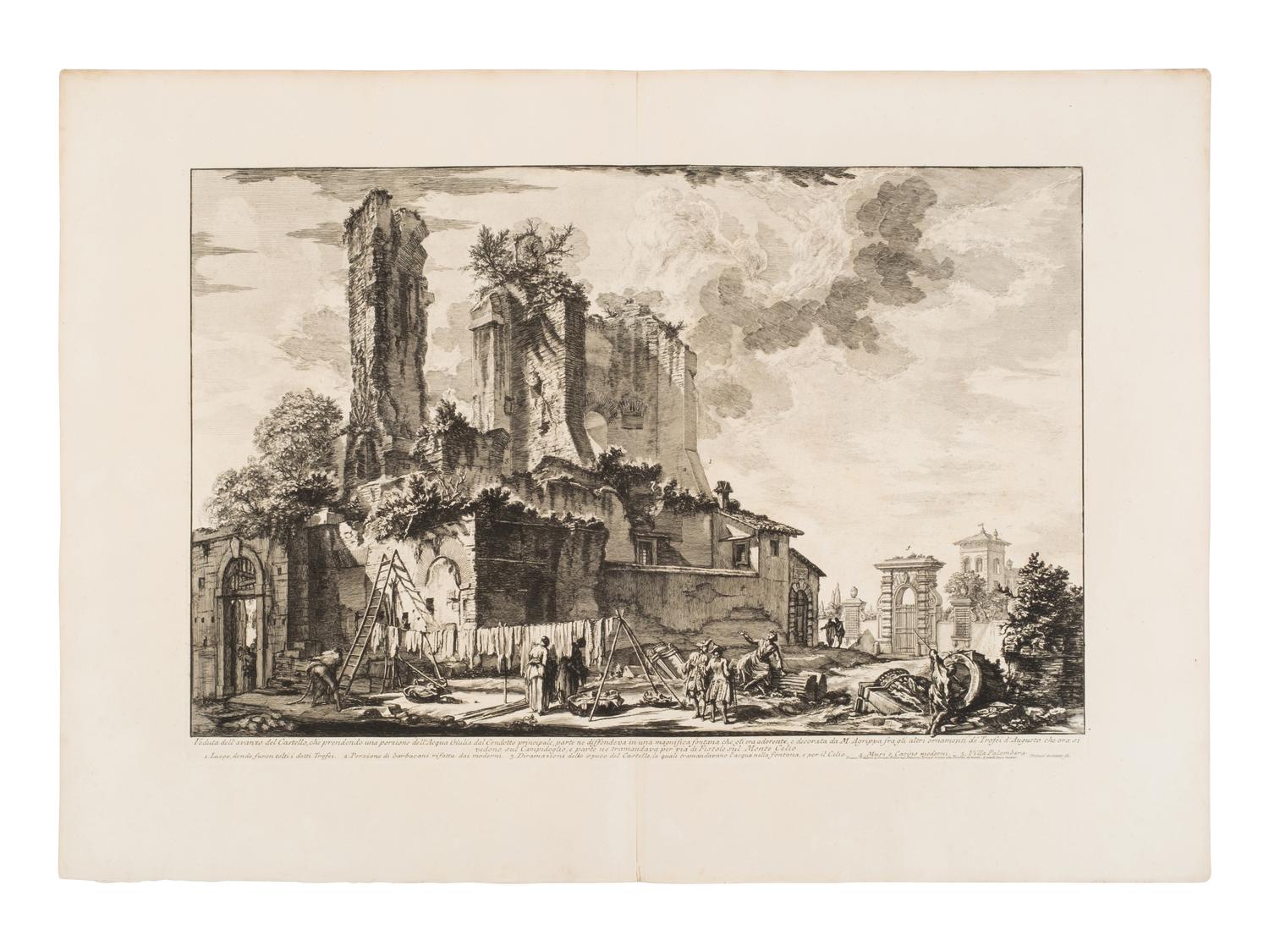 [Prints] Piranesi, Giovanni Battista. Group of 12 Etchings — 1) Veduta dell'atrio del portico