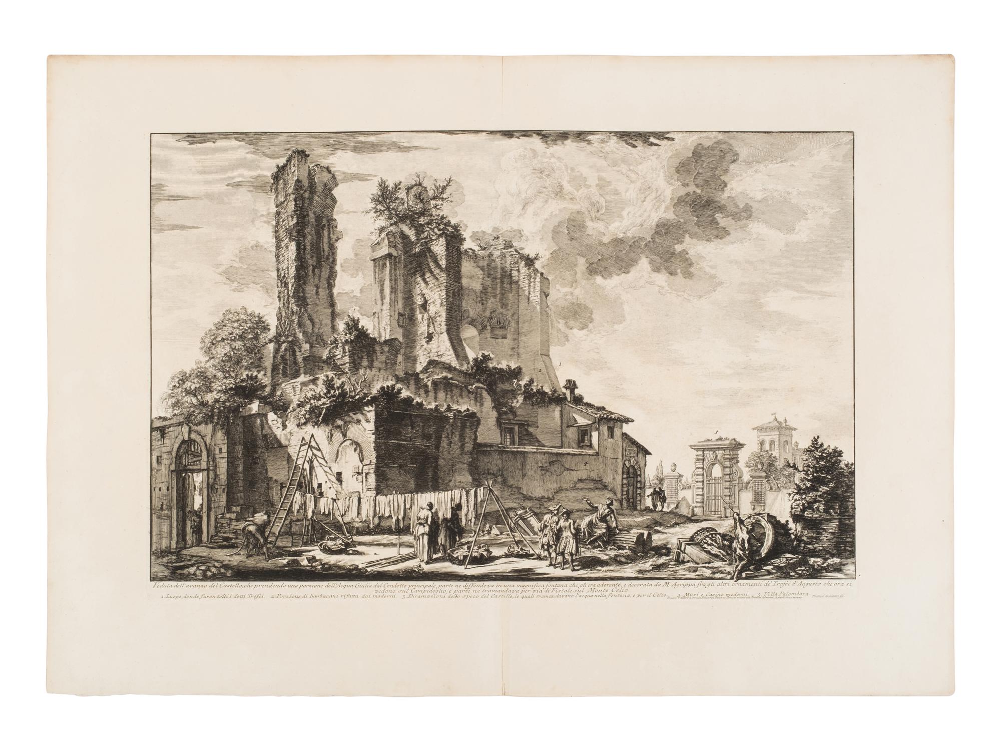 [Prints] Piranesi, Giovanni Battista. Group of 12 Etchings — 1) Veduta dell'atrio del portico