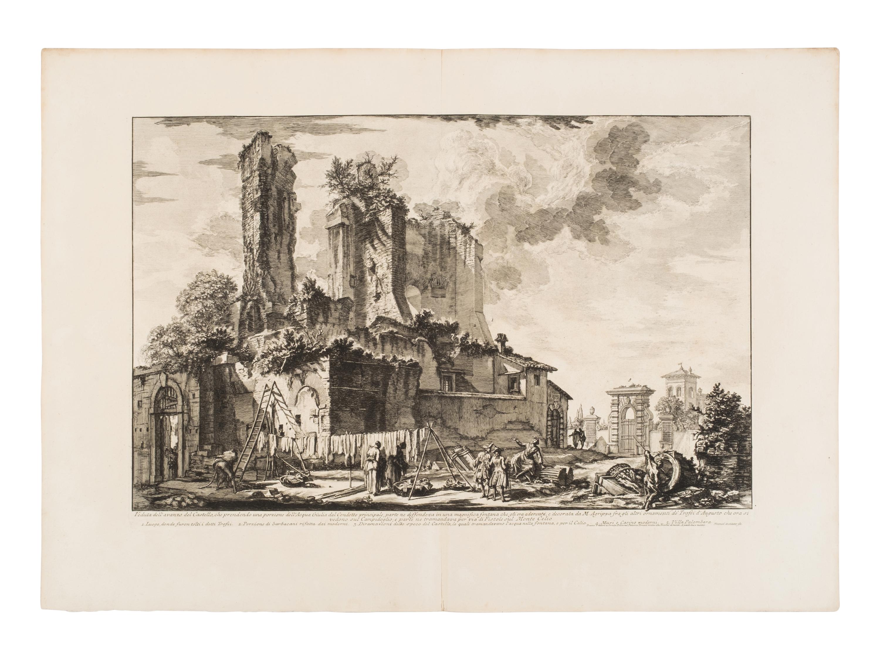 [Prints] Piranesi, Giovanni Battista. Group of 12 Etchings — 1) Veduta dell'atrio del portico