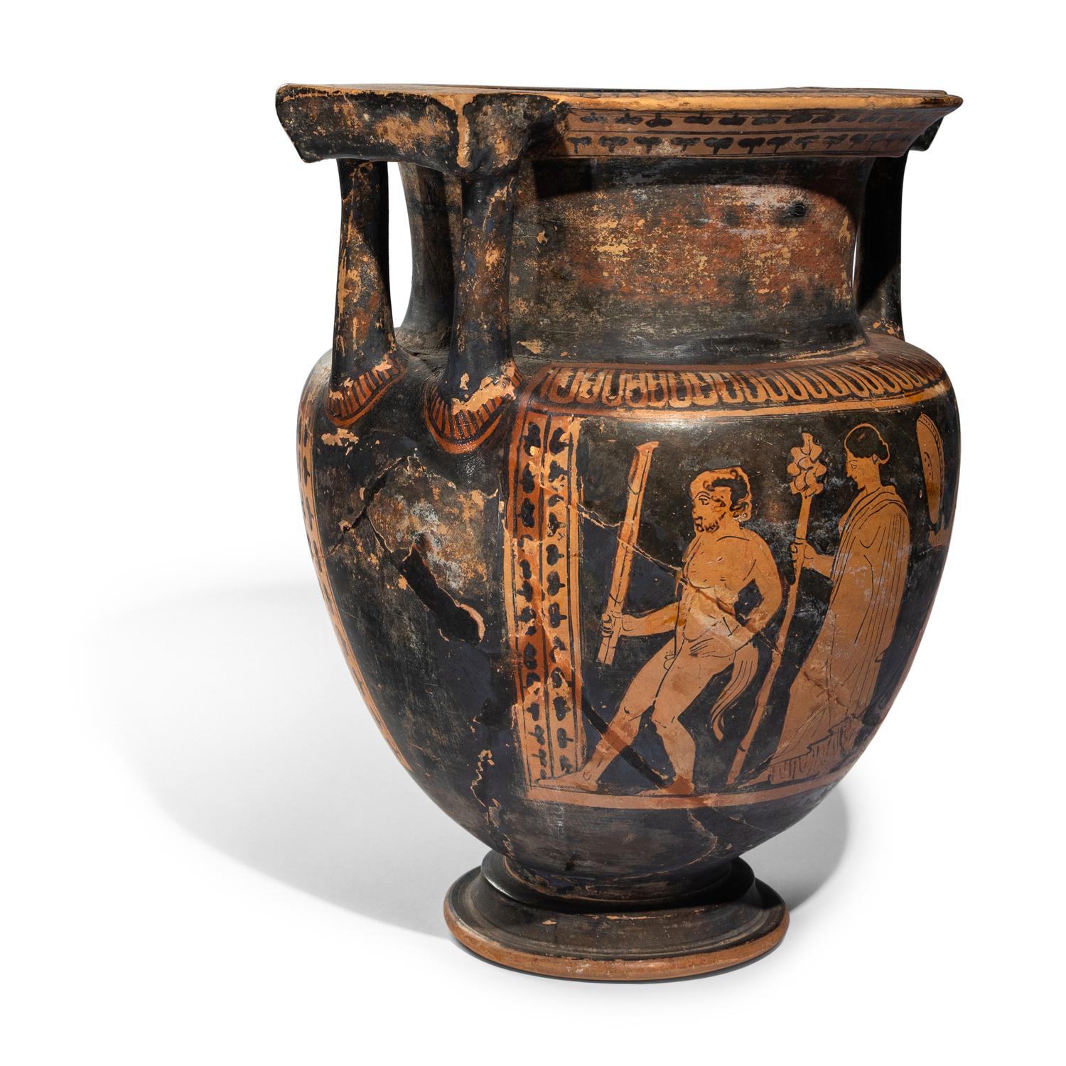 An Attic Red‑Figured Column‑Krater with Dionysiac Scenes
