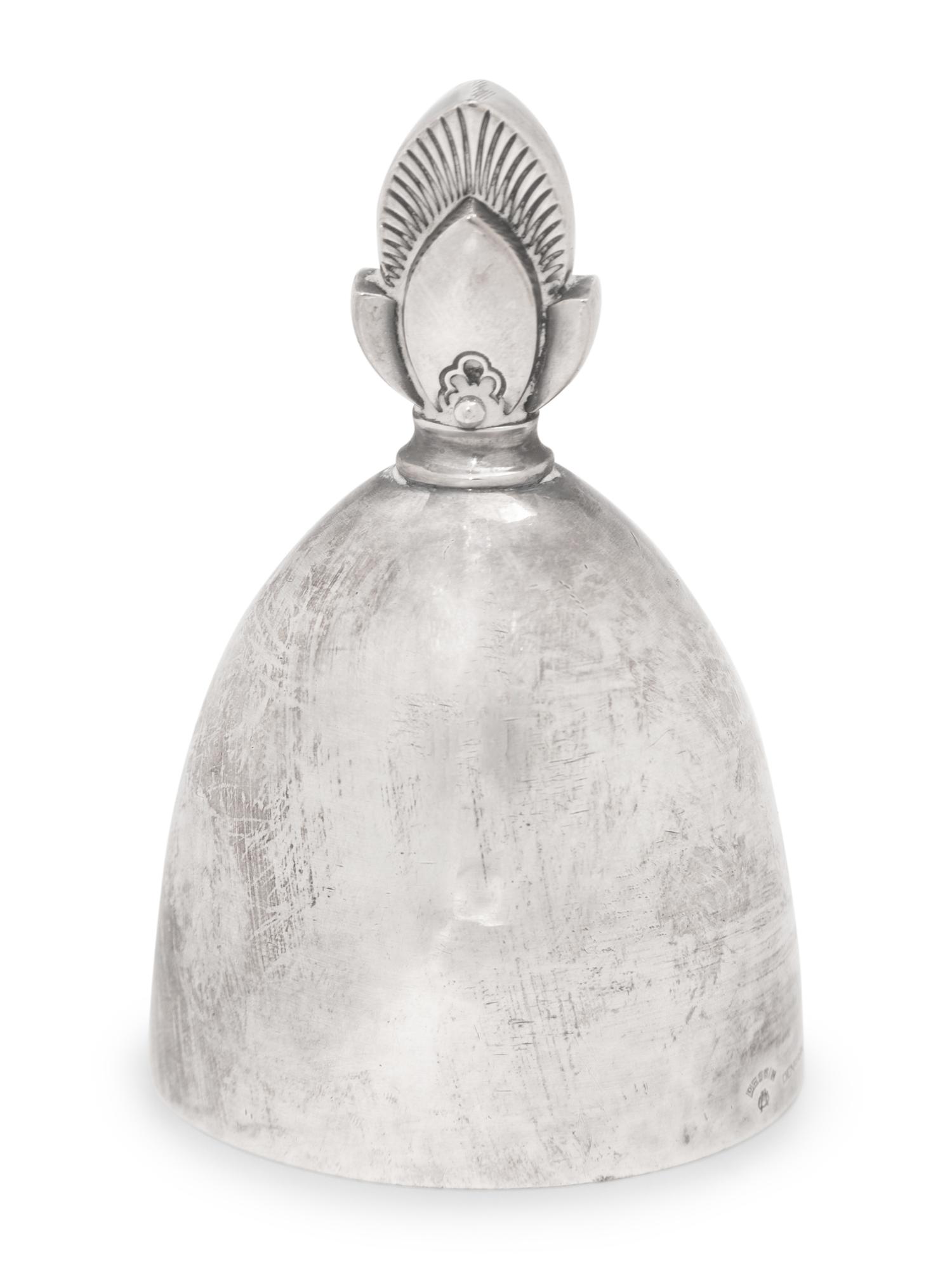 A Georg Jensen Cactus Silver Dinner Bell