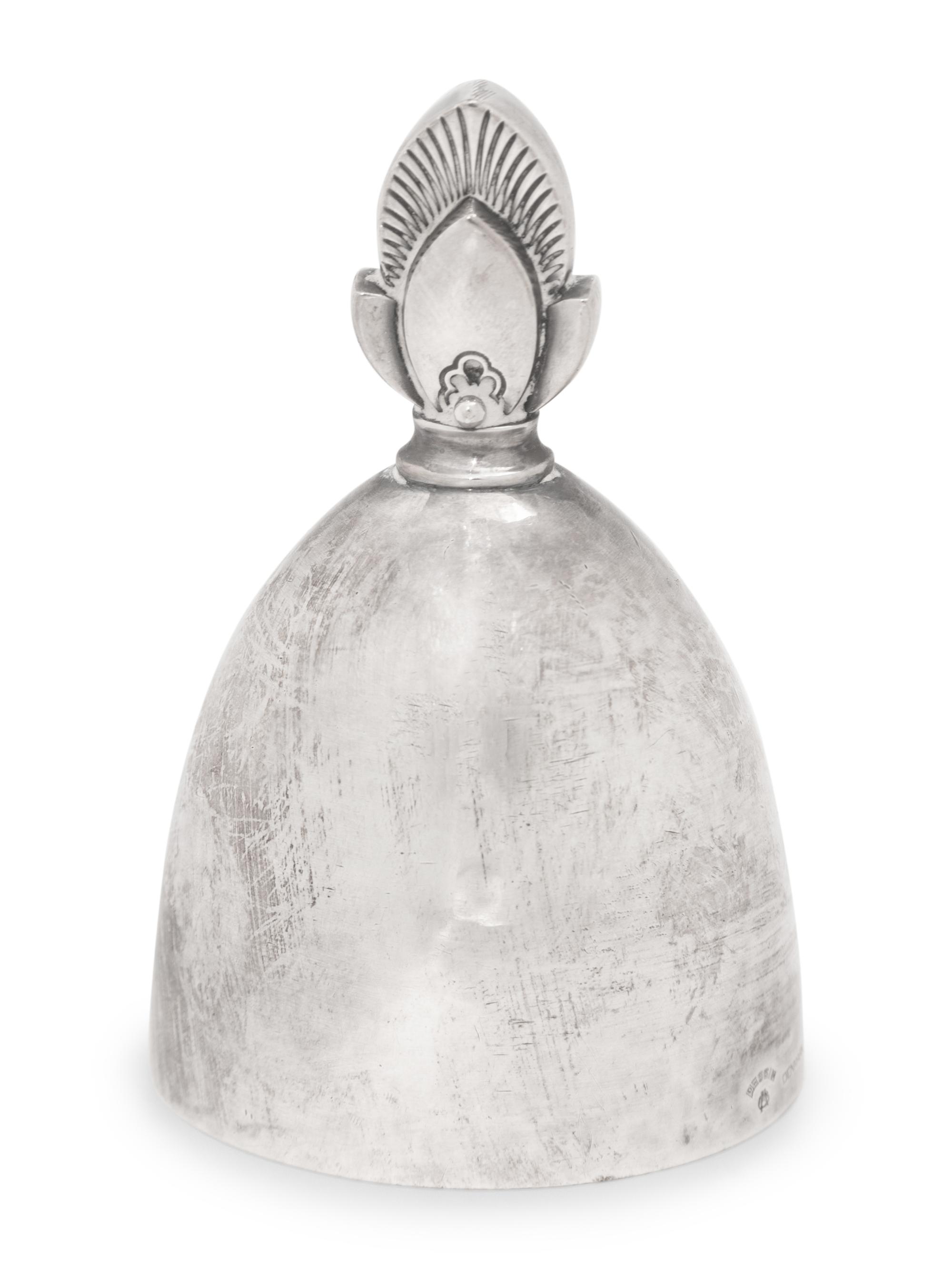 A Georg Jensen Cactus Silver Dinner Bell