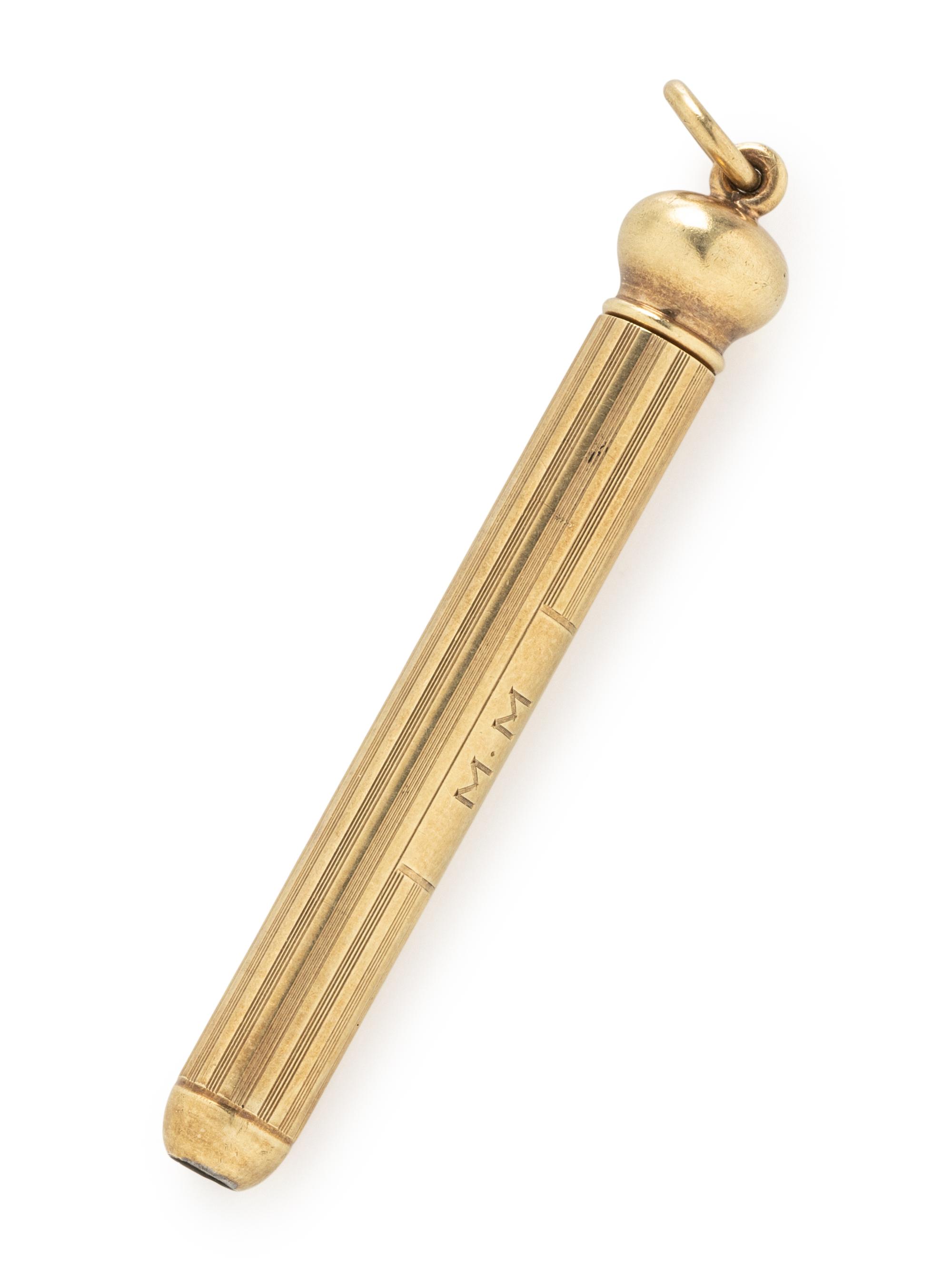 YELLOW GOLD PENCIL PENDANT
