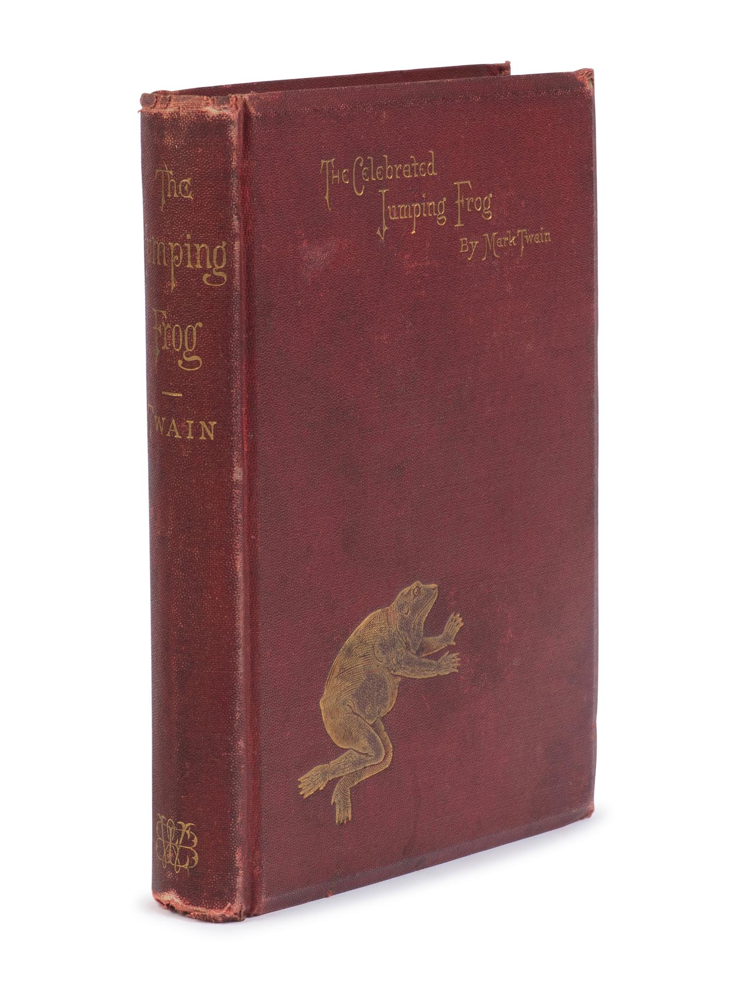 CLEMENS, Samuel L. ("Mark Twain") (1835-1910). The Celebrated Jumping Frog of Calaveras County . New York: C.H. Webb, 1867.