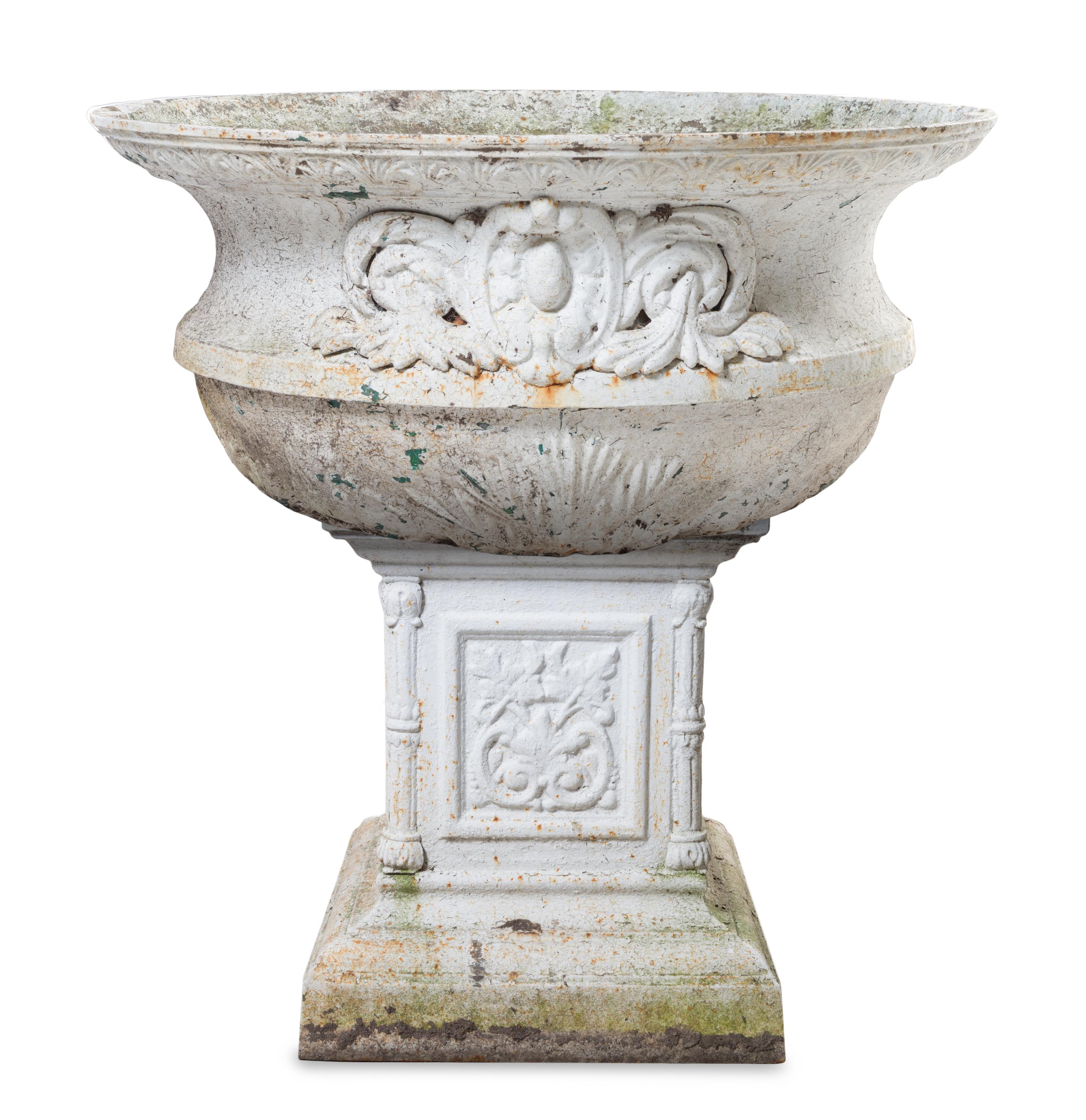 A Victorian Painted Cast Iron Jardiniere Diameter 37 inches.