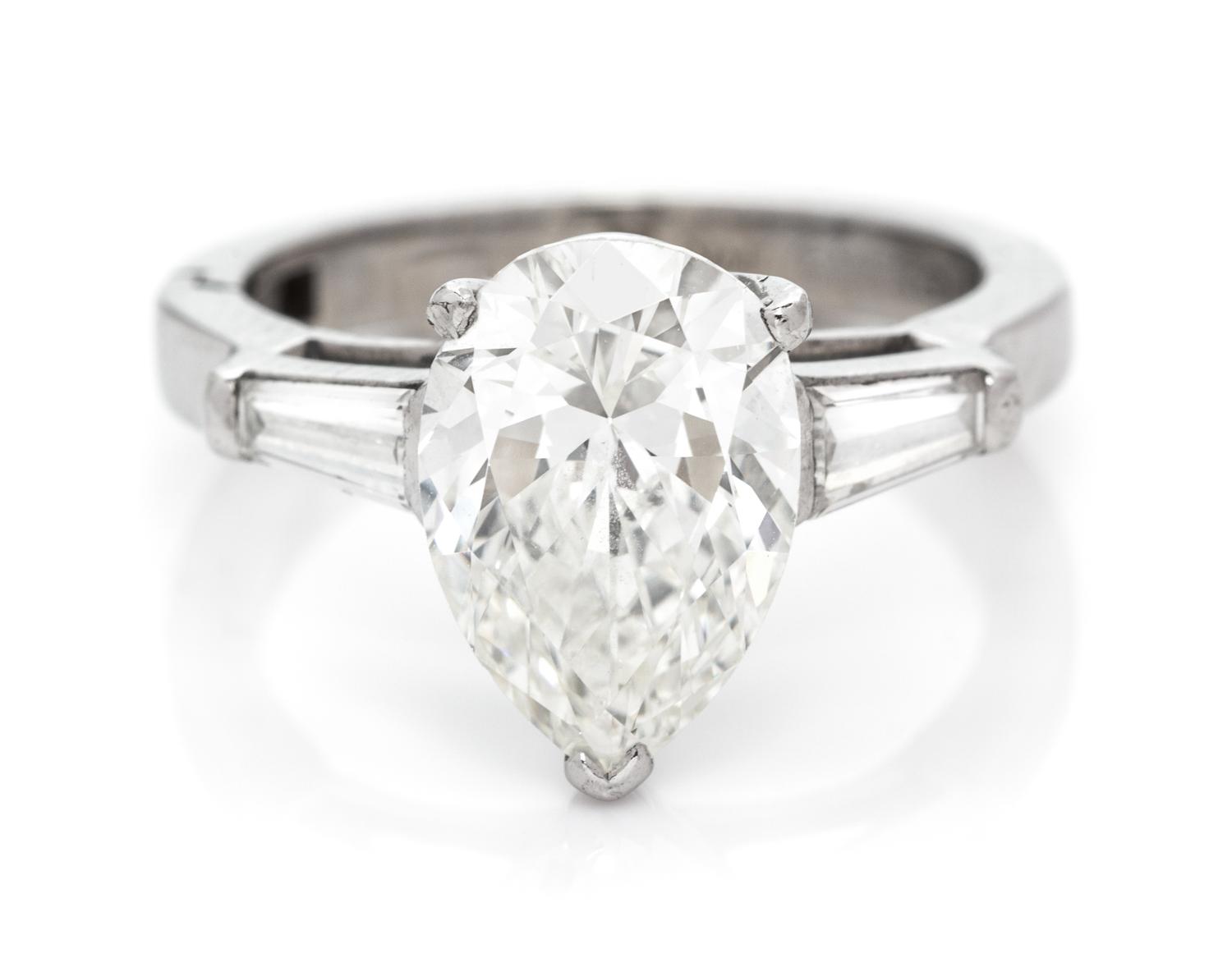 A Platinum and Diamond Ring, 3.50 dwts.