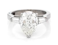 A Platinum and Diamond Ring, 3.50 dwts.