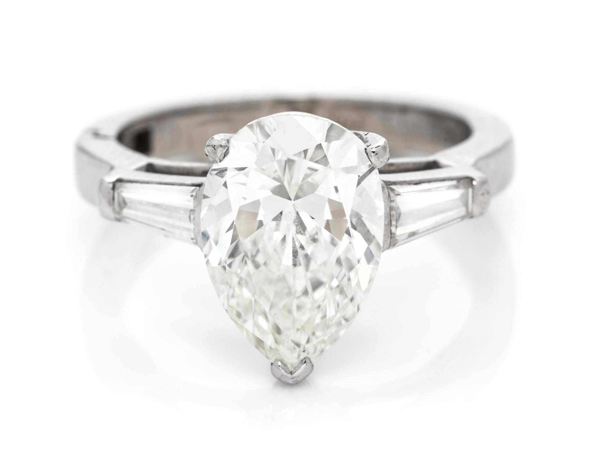 A Platinum and Diamond Ring, 3.50 dwts.
