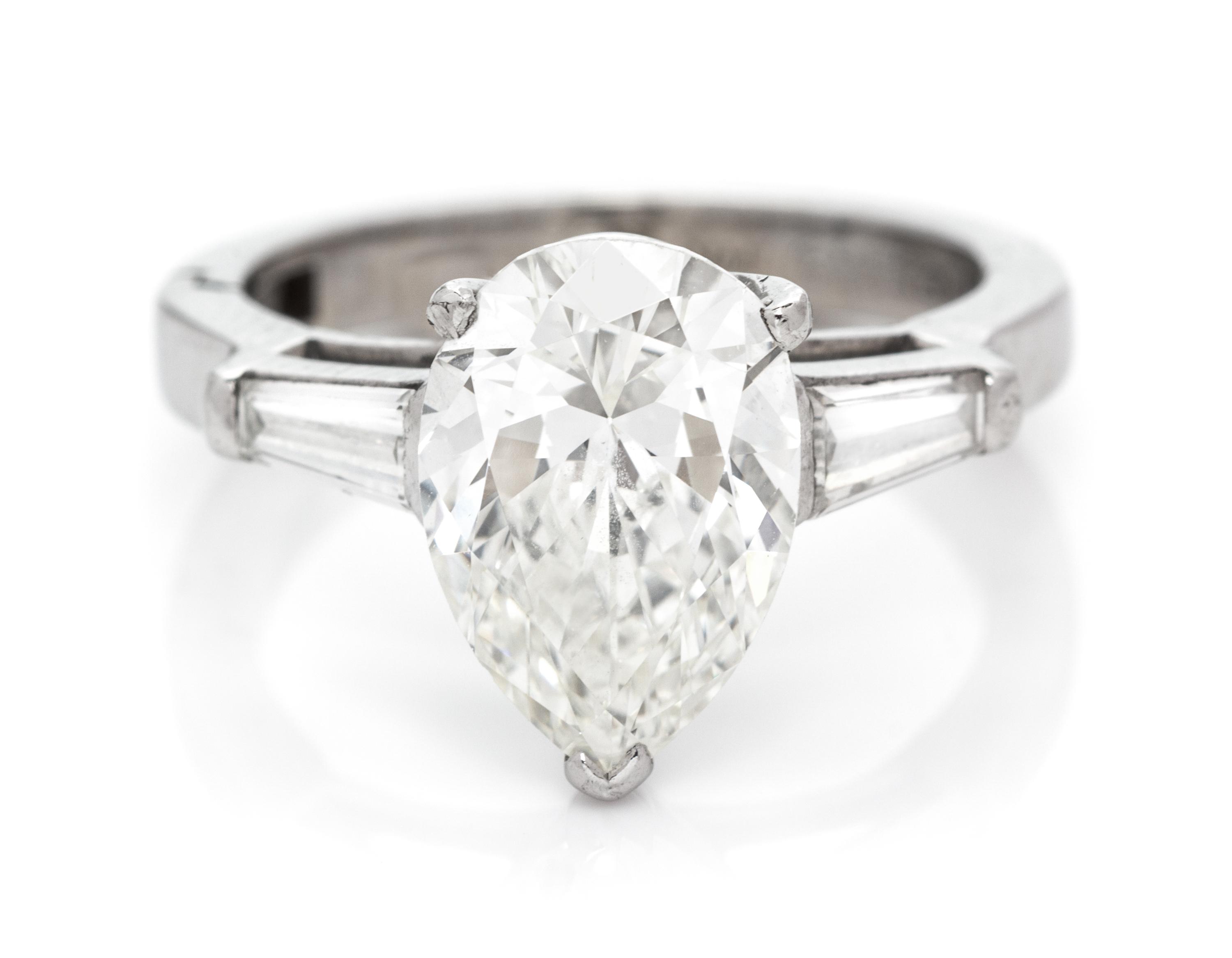 A Platinum and Diamond Ring, 3.50 dwts.