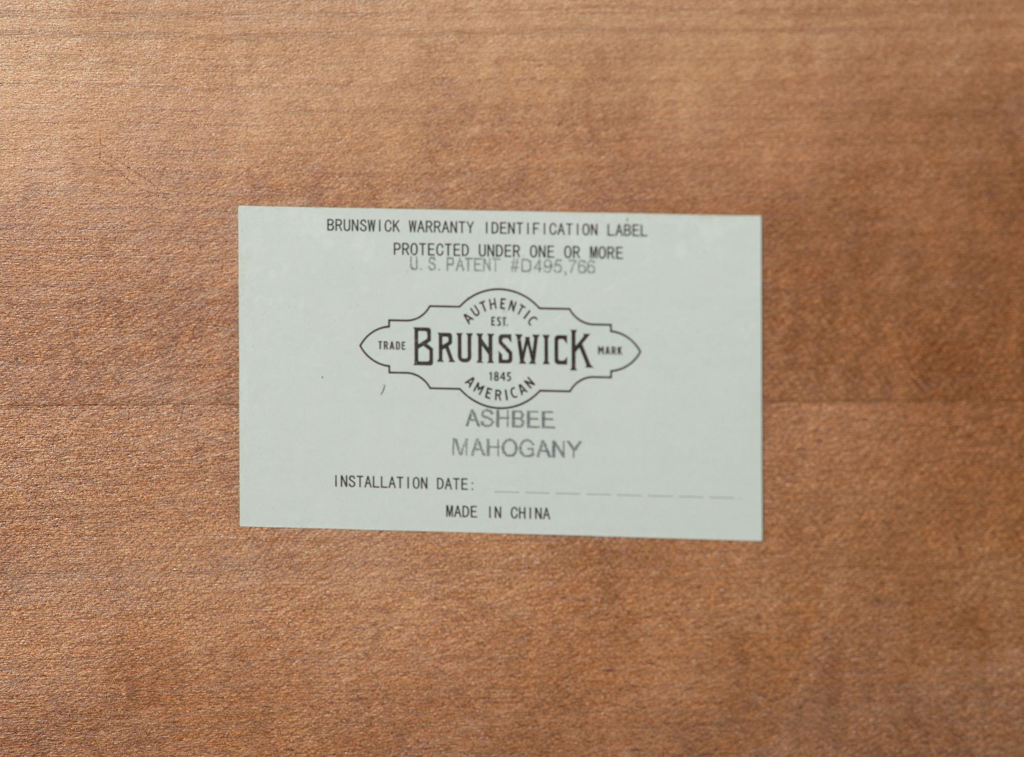A Brunswick Billiards Table