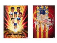 A Group of Hall of Fame Pitcher Signed Autograph Ron Lewis Prints (Including 300 Wins Print, Beckett Authentication Services Letters BAS Certified),