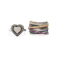 Two Diamond, Black Diamond, and Multigem Rings