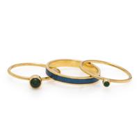Wendy Ramshaw, Ring Set of Three Yellow Gold Stacking Rings