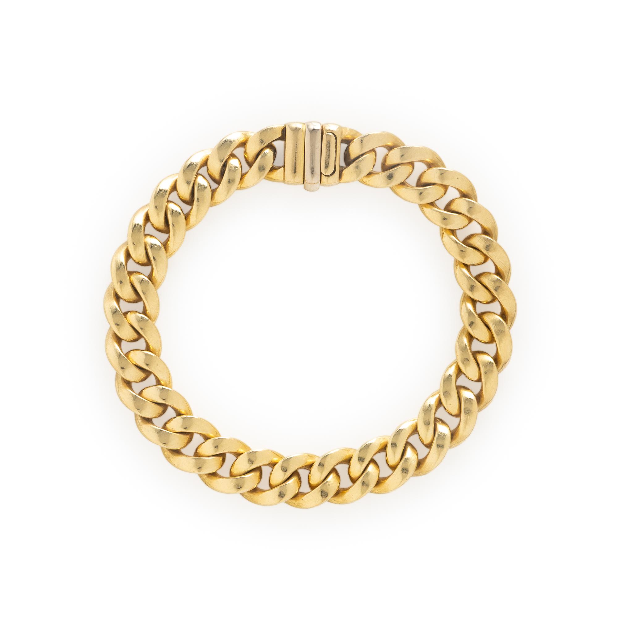 Yellow Gold Curb Link Bracelet
