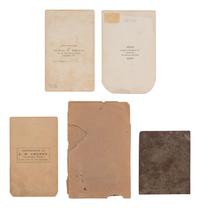 [CIVIL WAR]. 5 portraits of unidentified officers and enlisted men.