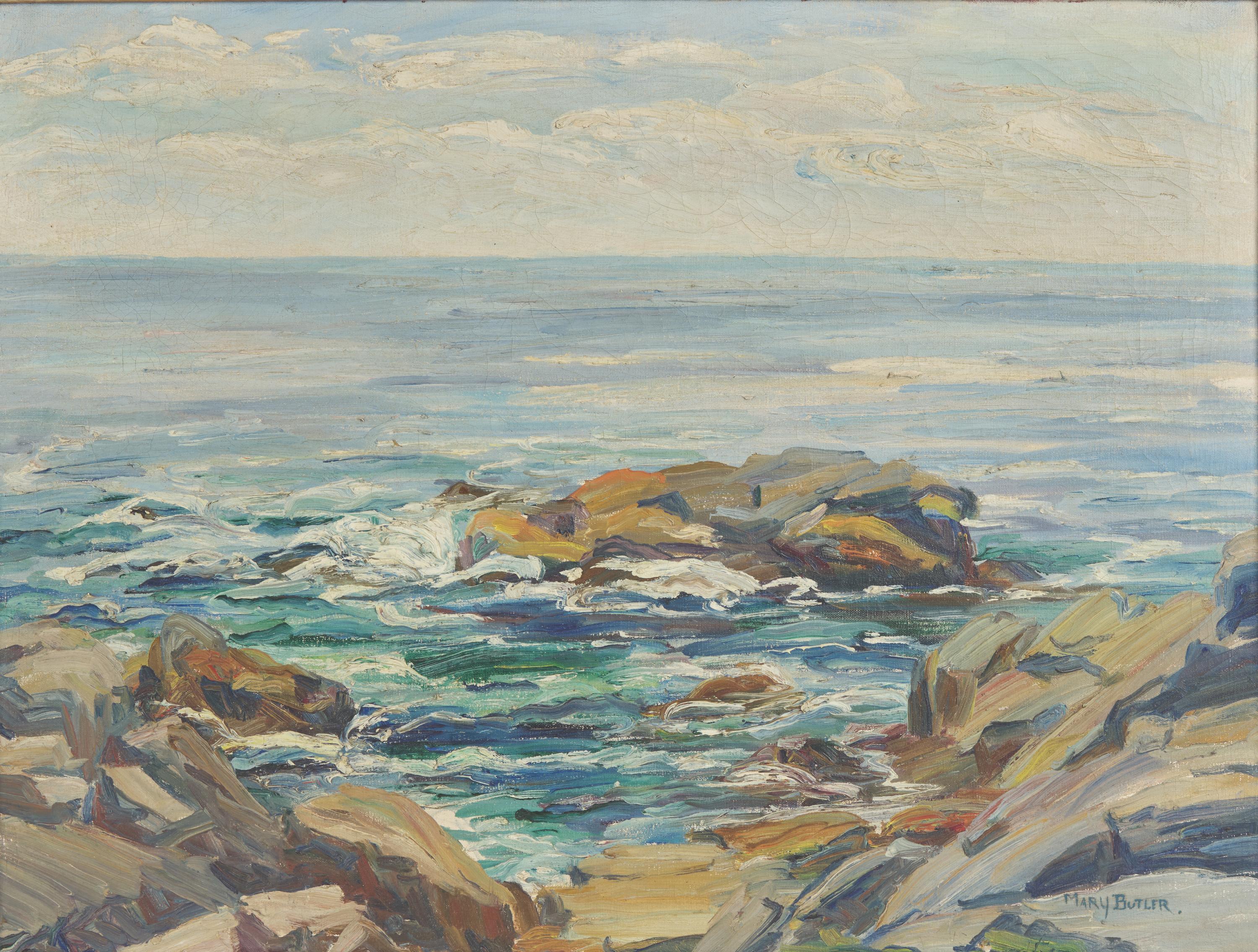 Mary Cable Butler (American, 1865–1946) — Surf and Rocks