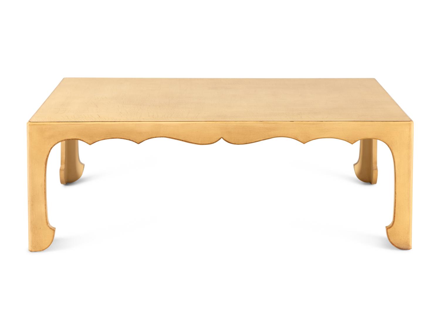 A Contemporary Gilt-Edged Cocktail Table