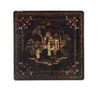 A Chinese Export Lacquered Box on a Later Stand