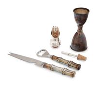 A Group of Four Tiffany & Co. Silver Bamboo Pattern Bar Articles