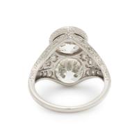 ART DECO, DIAMOND AND PLATINUM TOI ET MOI RING