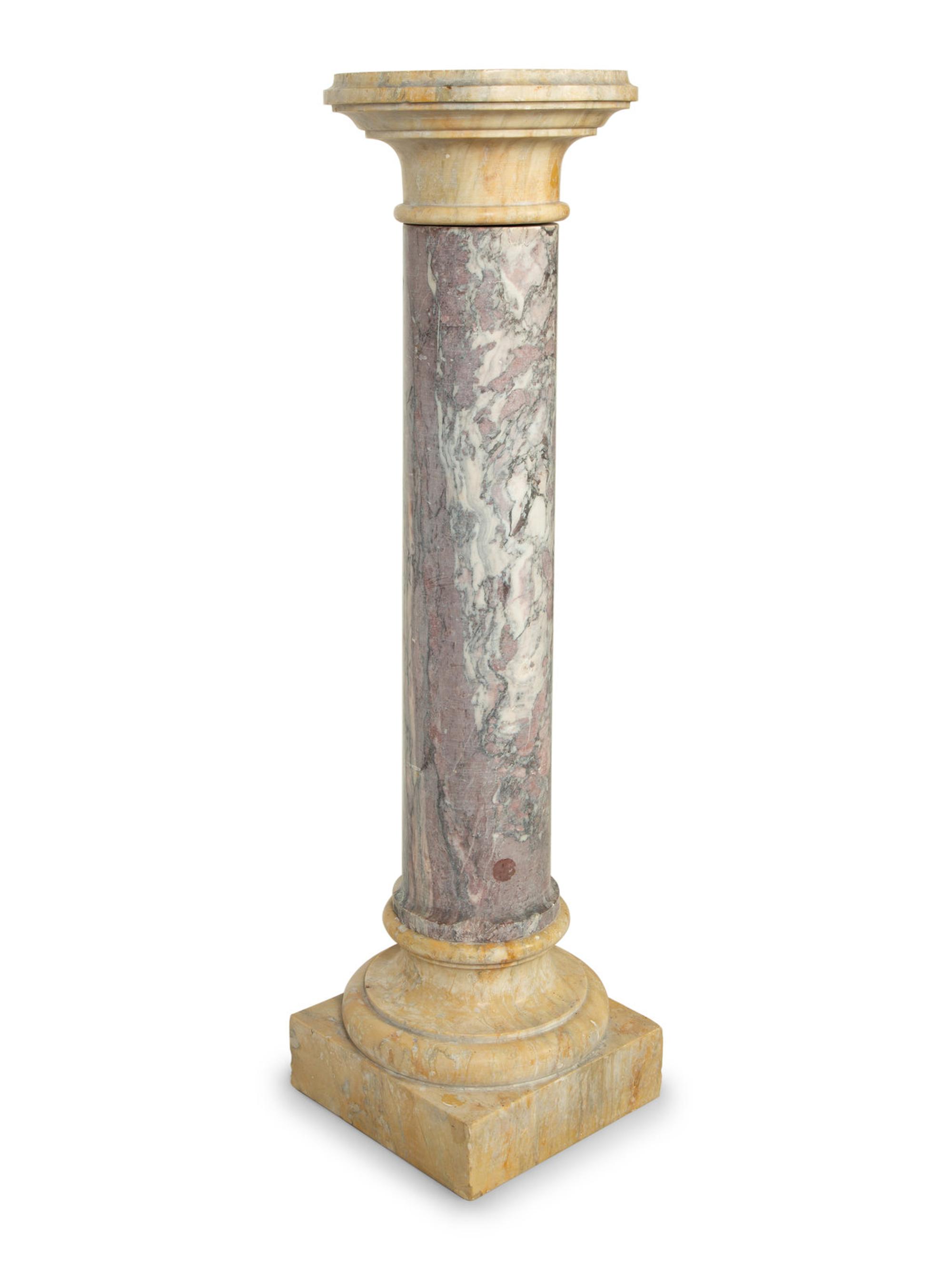 A Continental Bi-Color Marble Pedestal
