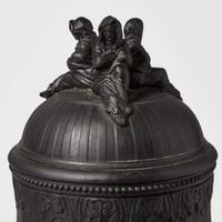 A Wedgwood Black Basalt Tripod Vase and Cover UK, early 19th century