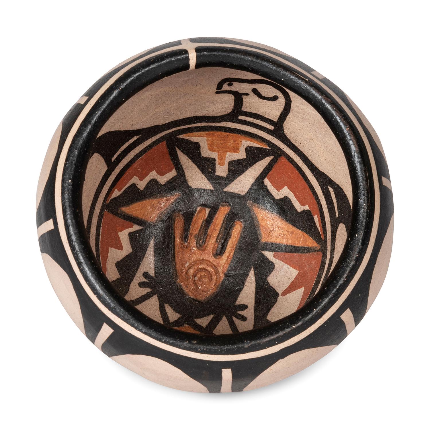 Polychrome Pottery Bowl, with Turtle