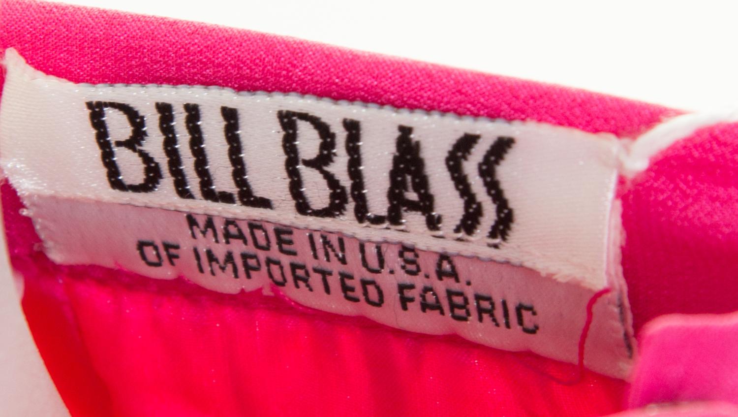 A Bill Blass Fuchsia Floral Evening Skirt, Size 10.