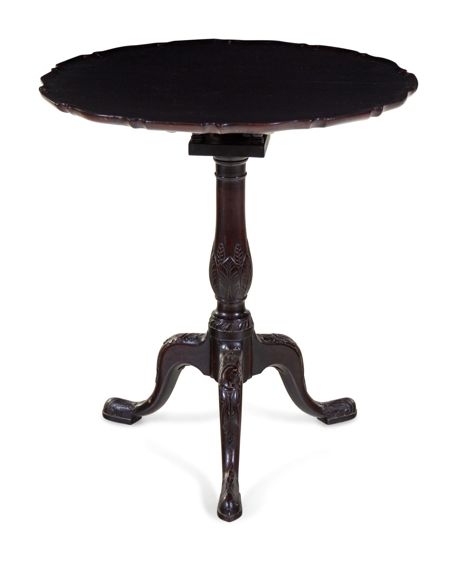 A George II Mahogany Tilt-Top Tea Table