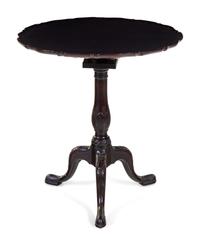 A George II Mahogany Tilt-Top Tea Table