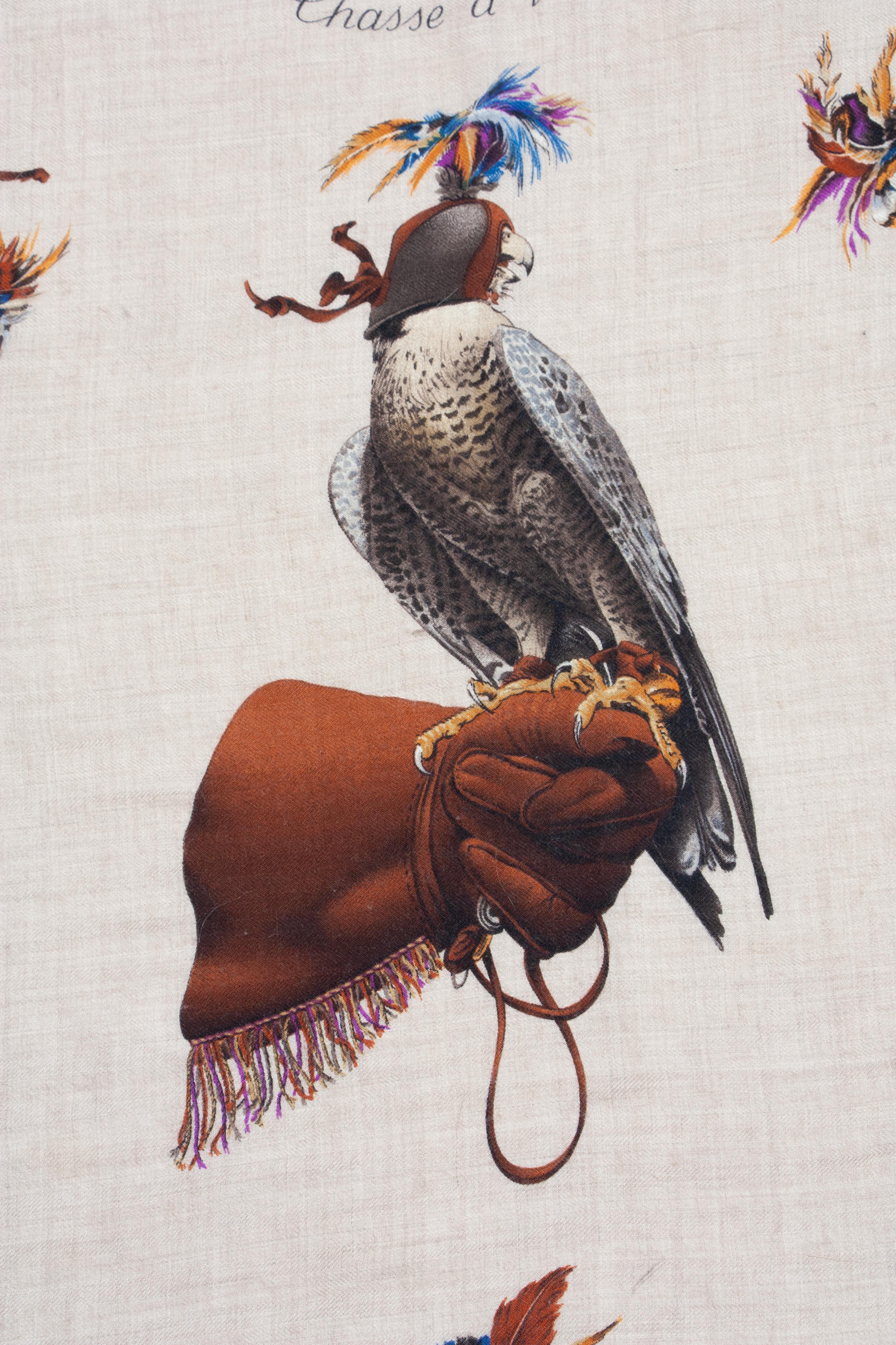Two Hermès 90cm Silk/Cashmere Scarves