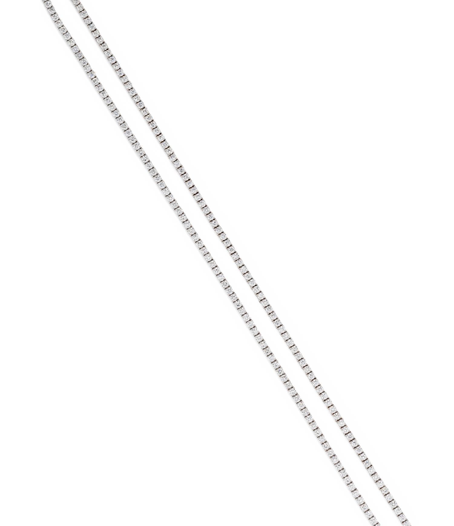 WHITE GOLD AND DIAMOND LONG NECKLACE