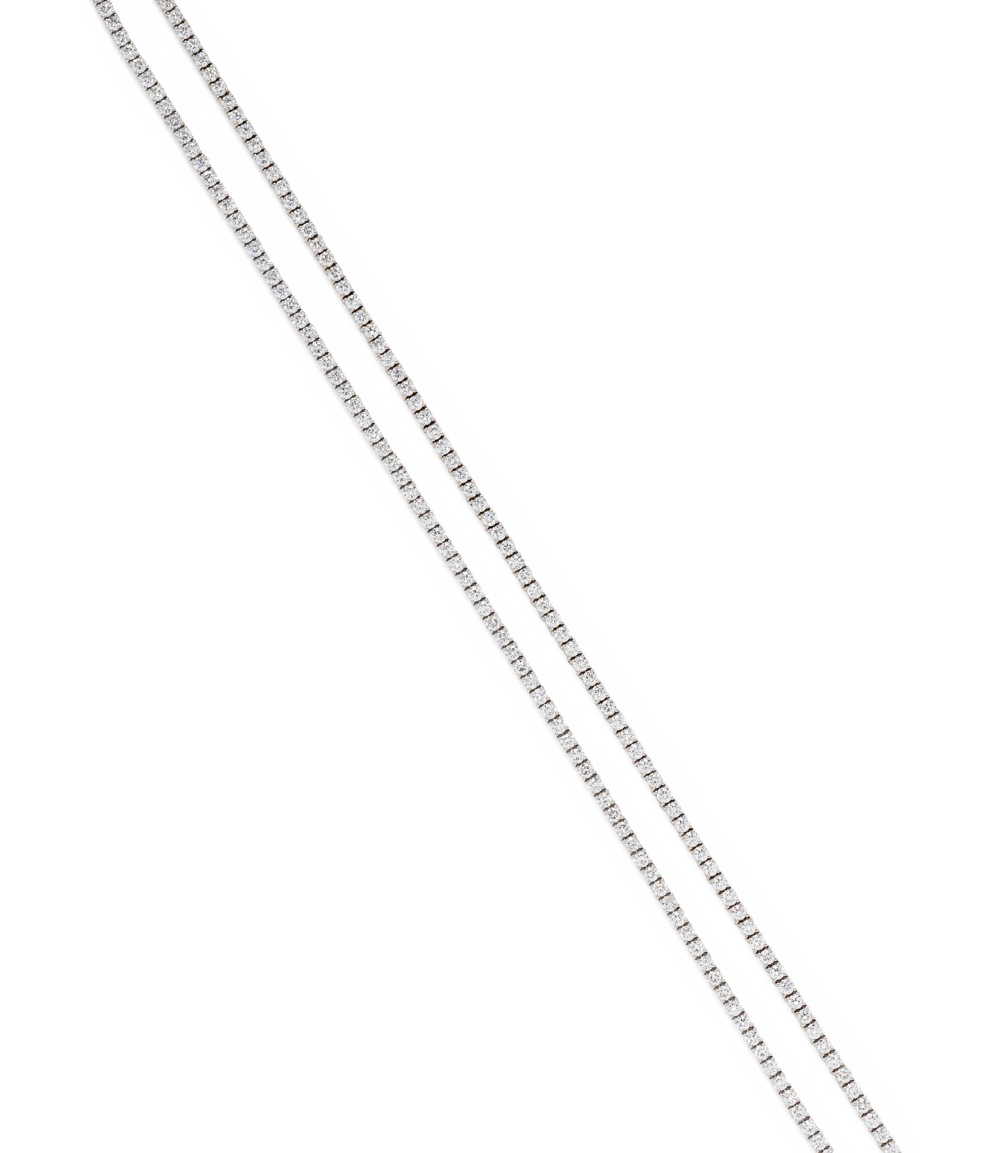 WHITE GOLD AND DIAMOND LONG NECKLACE