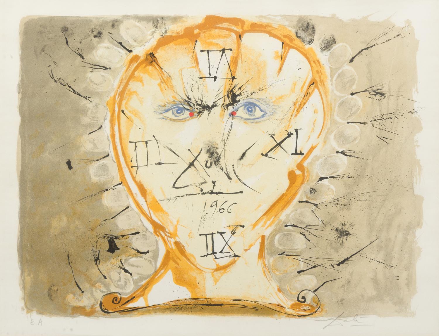 Salvador Dalí, (Spanish, 1904-1989), Self-portrait Sundial, 1966